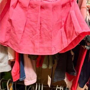 SHEIN Hot Pink Pleated Mini Skirt